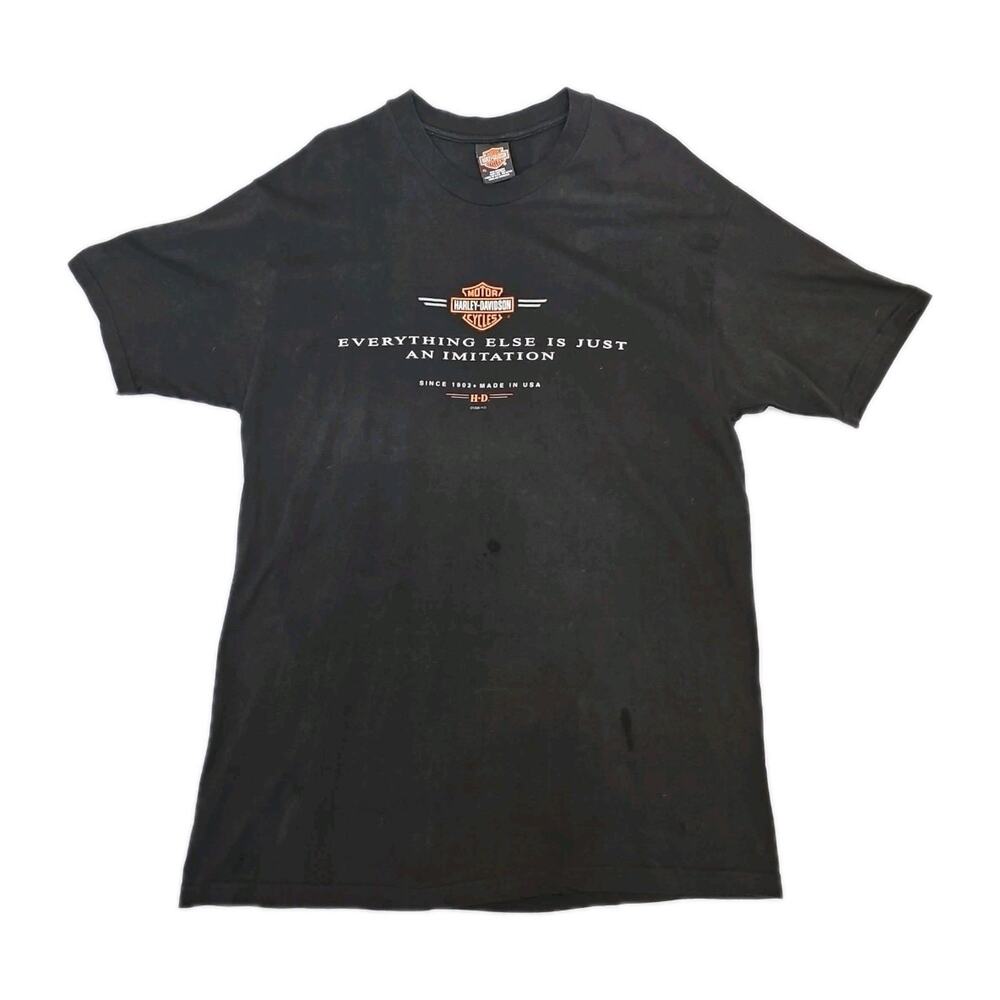 Vintage 1998 Harley Davidson T Shirt XL GROVE'S Winchester, VA EMBROIDERED LOGO